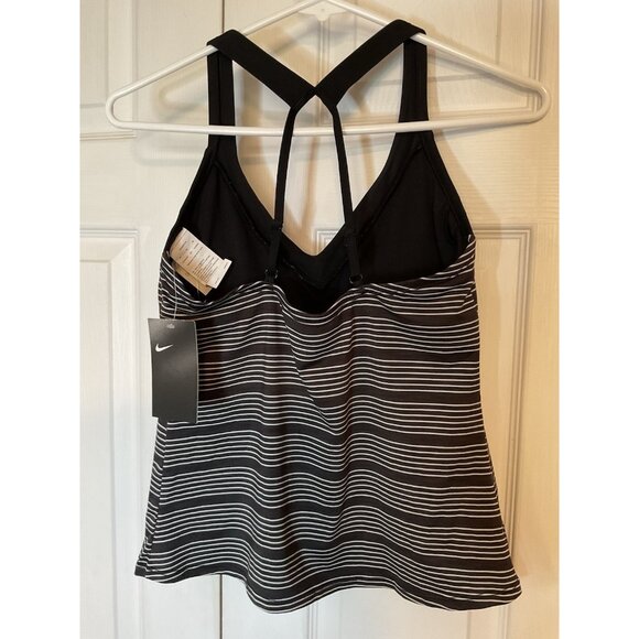 Nike lined padded Cups Black Athletic Top Size Medium New - Picture 3 of 4